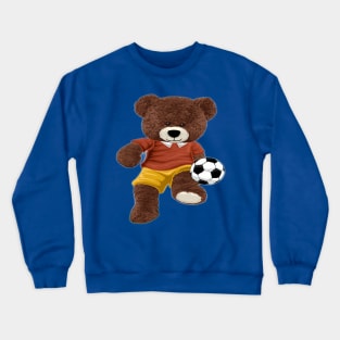 TEDDY BEAR PLAYING SOCCER Crewneck Sweatshirt